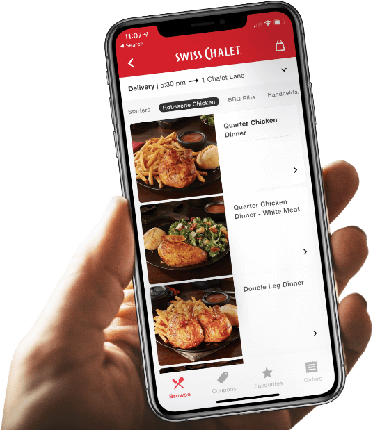 swiss chalet app ihpone screenshot