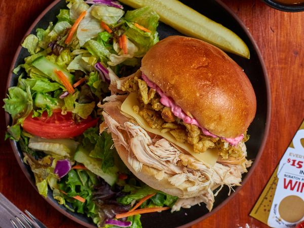 Festive Chicken on a Bun